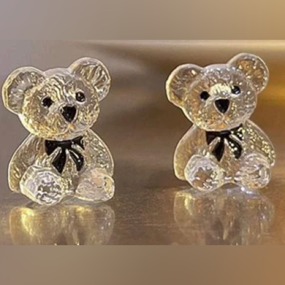Jewelry - Crystal Clear Bear Earrings